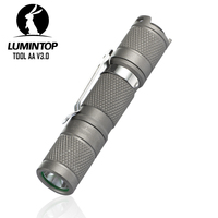 EDC LED Flashlight Outdoor Camping Lantern Titanium Rechargeable Lamp 900 Lumen Torch 14500 AA Light Battery Light TOOL AA 3.0