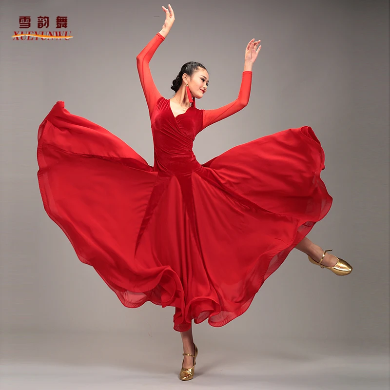 2025 Woman New Modern Dance Dress Competition Dress Waltz Performance Ballroom Dance Performance Clothes 008