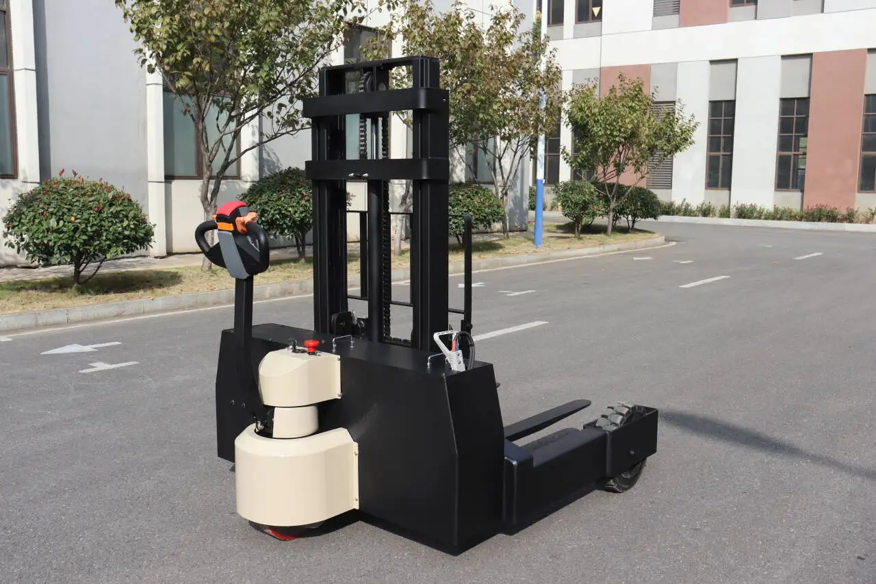 EVERLIFT Off- Road Stacker Forklift 1.0t 1.5t 2.0t 3300lbs 3m Mini Electric Pallet Lift Walkie Stacker All Terrain Rough Stacker