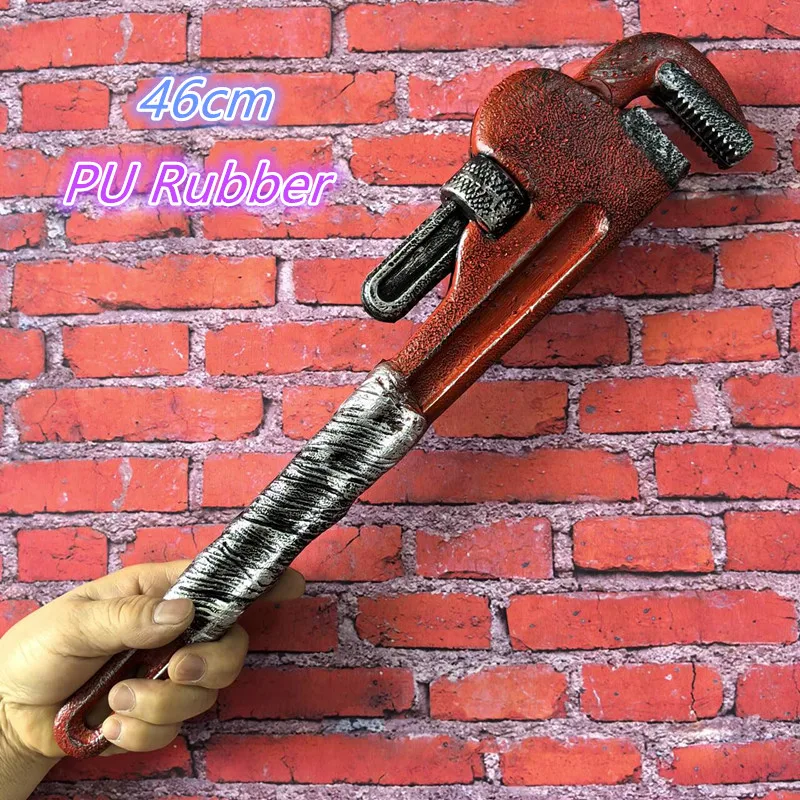 1Pc Realistic Bloody Wrench/Crowbars Prop Cosplay Halloween Costume Photo Props Haunted Houses Party Decorations Gift