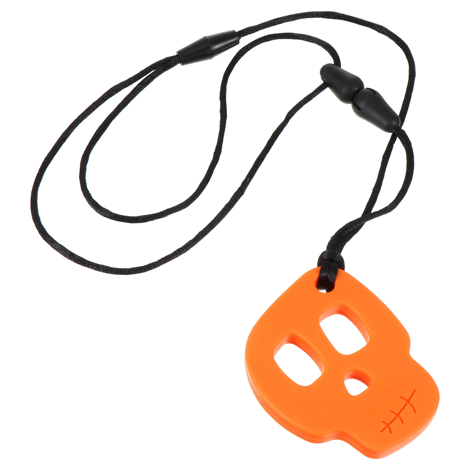 

Skull Silicone Teether Necklace Chewing Toys for Babies Kids Sensory Biting Aid Durable Non Toxic Portable Anti Anxiety