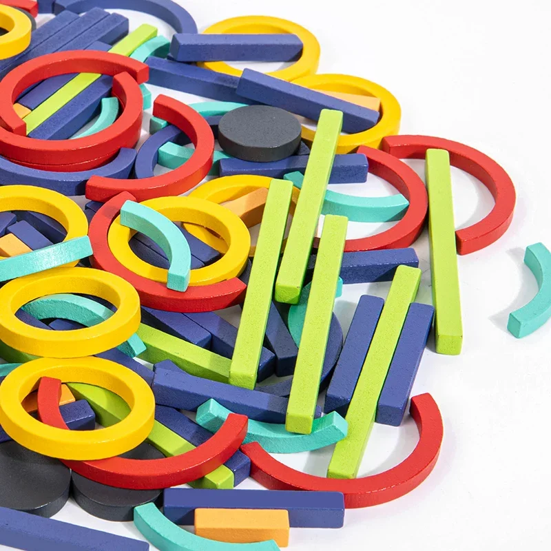 DIY Holz Kreative Sticks Und Ringe Puzzle Intelligenz Spiel Montessori Frühen Kindheit Pädagogisches Spielzeug Für Kinder Kinder