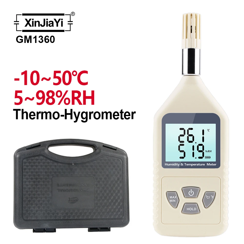 

RZ Thermometer Hygrometer Humidity Meter Electronic Dgital Outdoor Thermometer With Remote Sensor GM1360A Temperature Tester