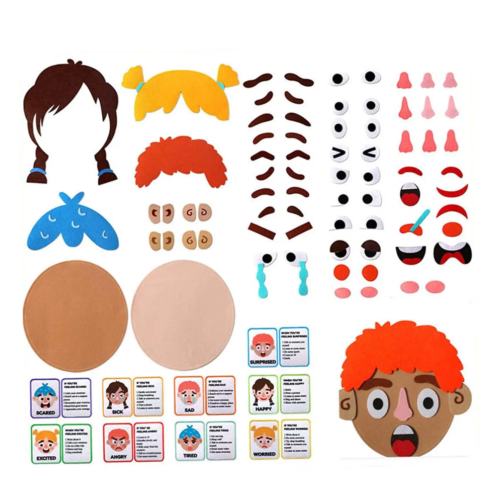 

Kids Social Emotional Learning Busy Board Preschool Educational Toy Faces Games