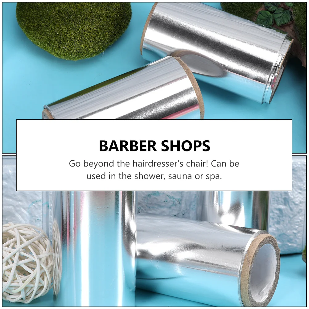 2 rollos de papel de aluminio para teñir el cabello, papel de aluminio para permanente de salón, acondicionamiento profundo, suministros de peluquería, herramienta para resaltar el cabello