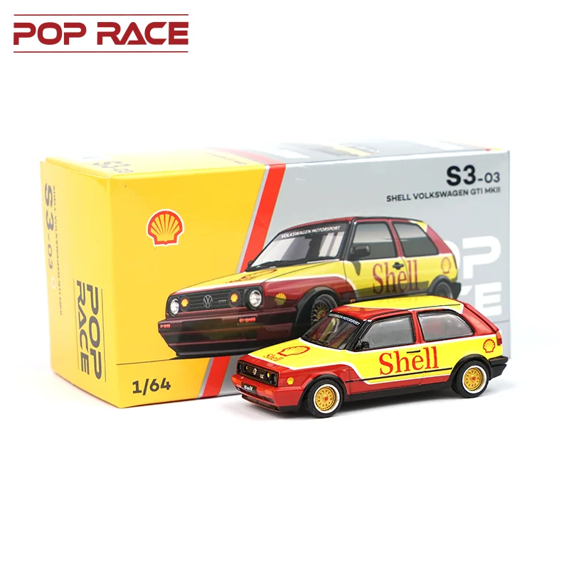 

Diecast POPRACE 1/64 Scale Golf GTI MK2 Shell Alloy Car Model Collectible Toy Gift Souvenir Display Ornament