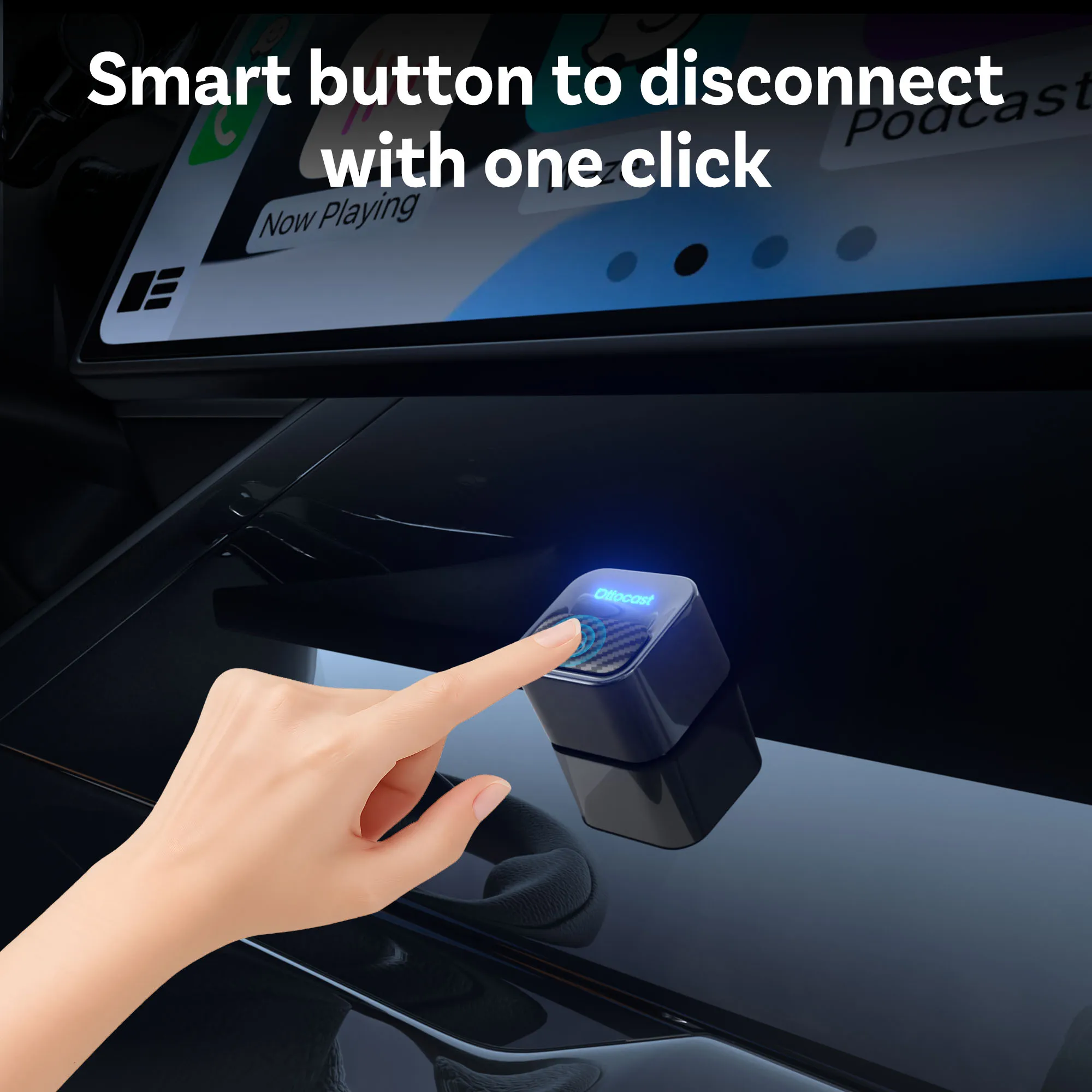 Ottocast 2026 Mini Core Kabelloser CarPlay Android Auto Adapter 2-in-1 3.0 Cube Dongle Auto-Zubehör für Kia Benz VW Toyota MG – Detail 5