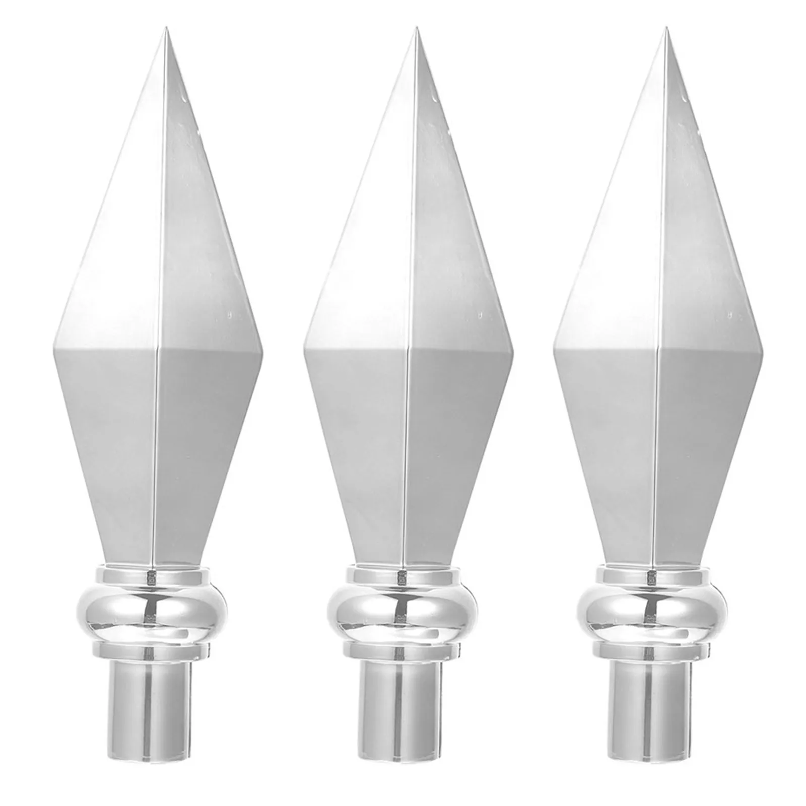 3Pcs Aluminum Flagpole Topper Weather-Resistant Flag Pole Head Replacement Decorative Indoor Outdoor Flagpole Accessory 11.4x3x2