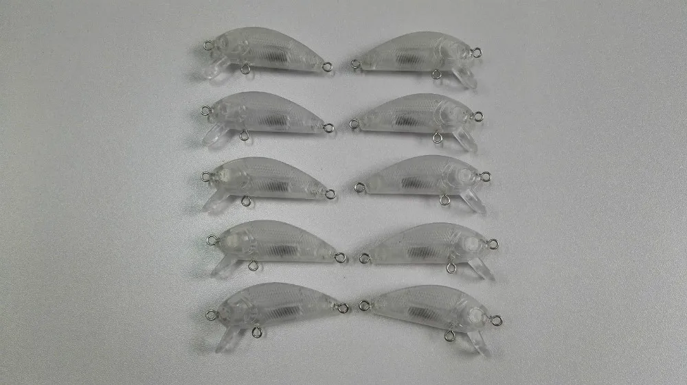 10pcs Unpainted Minnorbait Fishing Blank Lure Body 53mm 3.8g Blank lures JS#8044