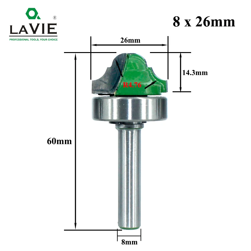 Imagem -05 - Lavie-router Bit Bearing Grupo mm Shank Double Roman Ogee Afiação Fresa para Madeira Madeira Linha Faca Hobbing Mc02101 Pcs