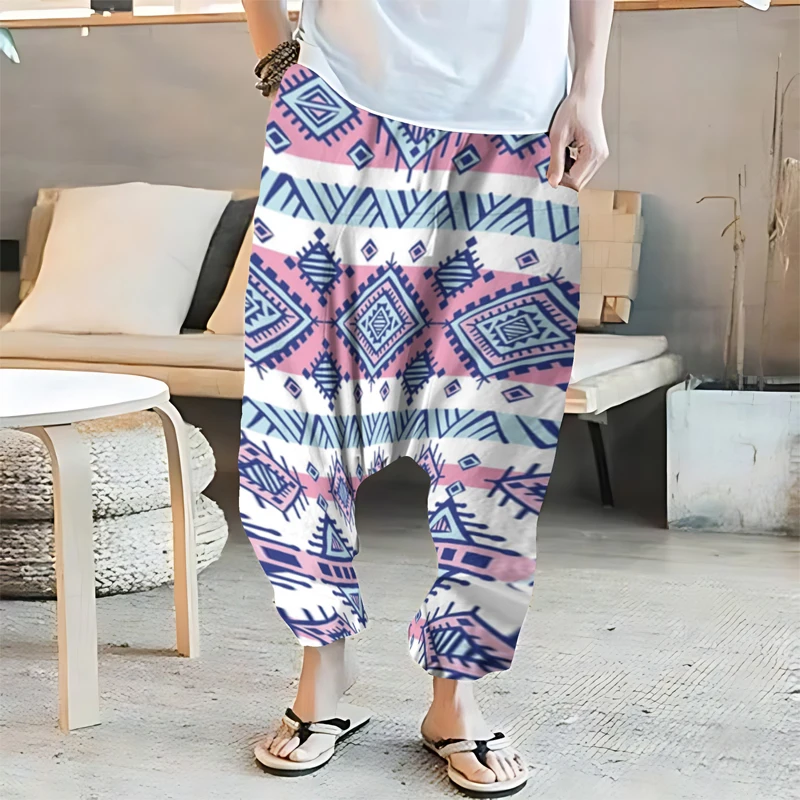 

New Men's Harem Pants Polyester Comfort Breathabilit Lantern Fashionable Casual Loose Essential For Home Vacation Parties