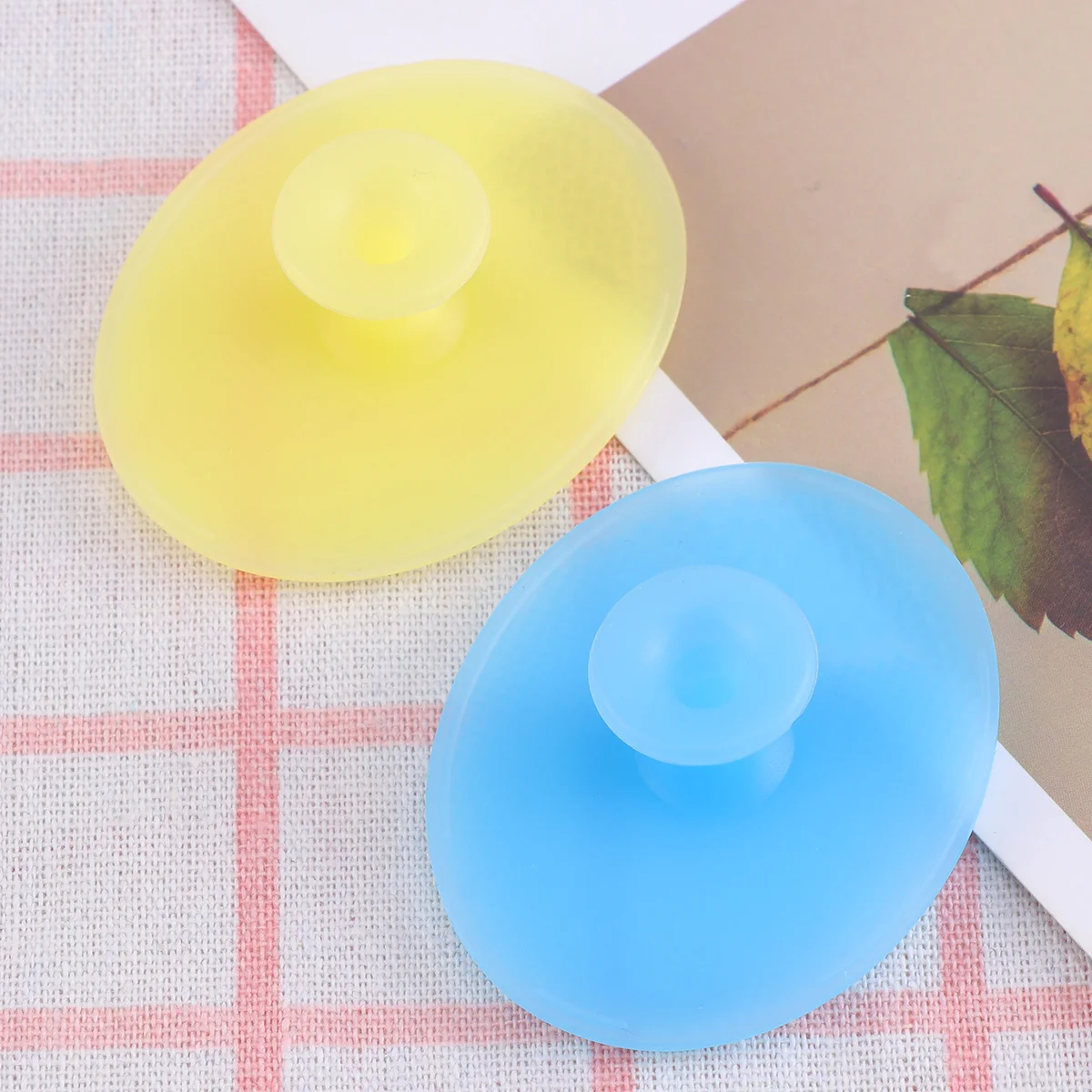 2 個のシリコーン洗顔料フェイシャルスクラバー敏感肌用ノンスリップハンドル抗菌洗浄ツールボディフルーツクリーニングパッド