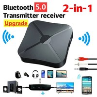 2 In 1 Wireless Bluetooth Audio Receiver Transmitter 3.5mm AUX Jack RCA USB Dongle Music Stereo Adapter For Car TV PC Headphone