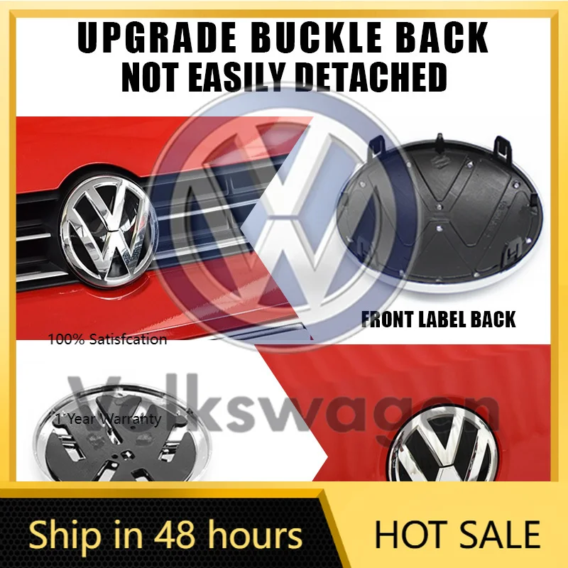 

Декоративные накладки для VW VOLKSWAGEN: Новые 2 шт. эмблемы на переднюю решетку и заднюю крышку багажника для Volkswagen Polo 6 6C