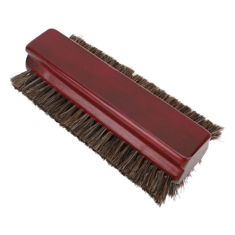 

Horse Hair Pool Table Brush 3 Sided Wooden Handle Pool Table Cleaning Brush Burgundy Horsehair Bristles Billiard Table Brush