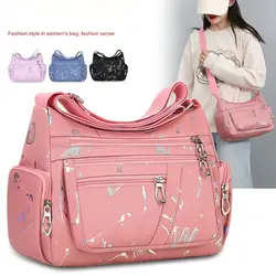 Borsa a tracolla da donna impermeabile borse a tracolla moda multifunzionale di grande capacità borsa a tracolla multistrato da donna