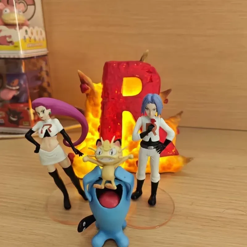 

Action Figures Anime PKM Figure Rocket Team Action Figures 3-11cm PVC Action Figures Collection Model Toys Gifts