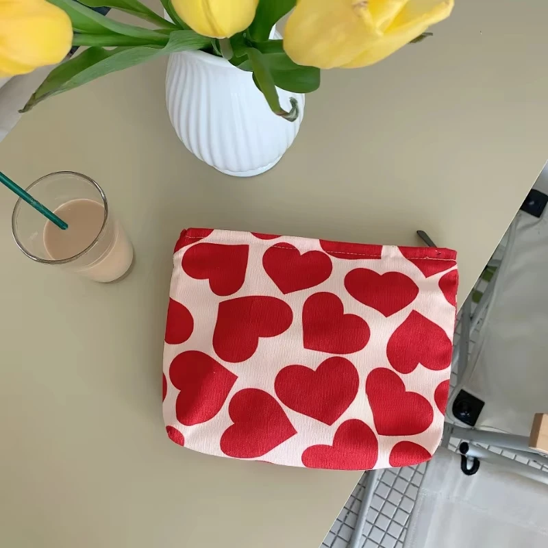 Estuche corazón de pana para niña – Accesorio estilo coreano - imagen 5