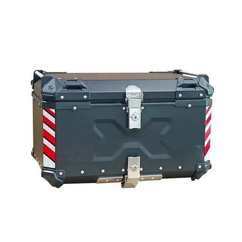 65L Silver X Design  Alu Rear Boxes Vintage Top Box Motorcycle