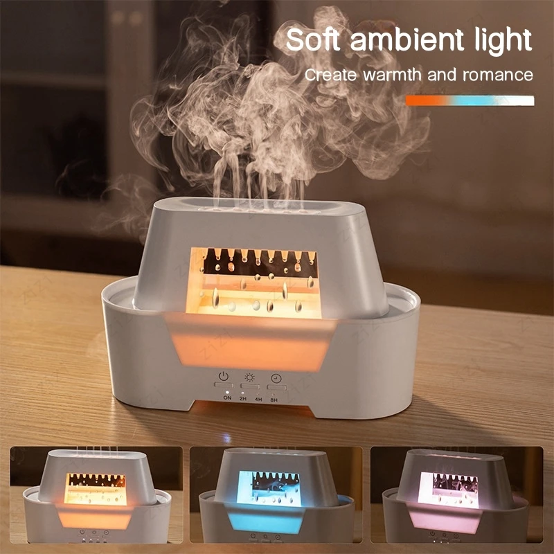 Simulated Raindrop Six Hole Spray Desk Top Aromatherapy Machine Atmosphere Color Lamp Essential Oil Aromatherapy Diffuser
