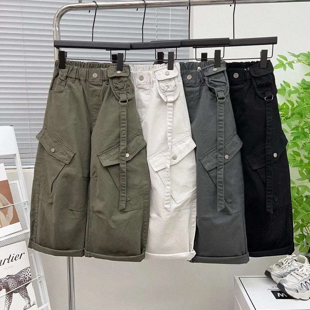 Boys and Girls Pants Spring and Autumn Work Pants 2025 New Children Casual Korean Outerwear Casual Pants
