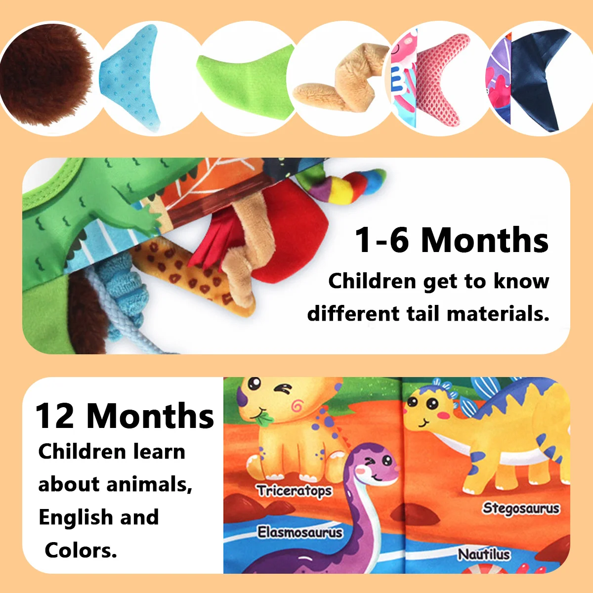 Baby Books Toys 0-6-12 Months,Baby Touch and Feel Crinkle Books, Newborn Infant Carseat Toys Shower Gifts Easter Basket Stuffers