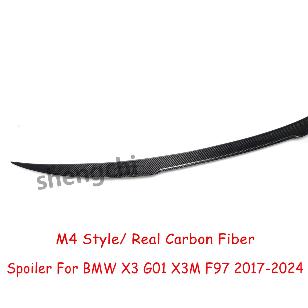 X3 G01 Carbon Fiber Rear Middle Tail Wing For BMW X3 G01 X3M F97 M4 Style Rear Trunk Spoiler Wings 2017-2024