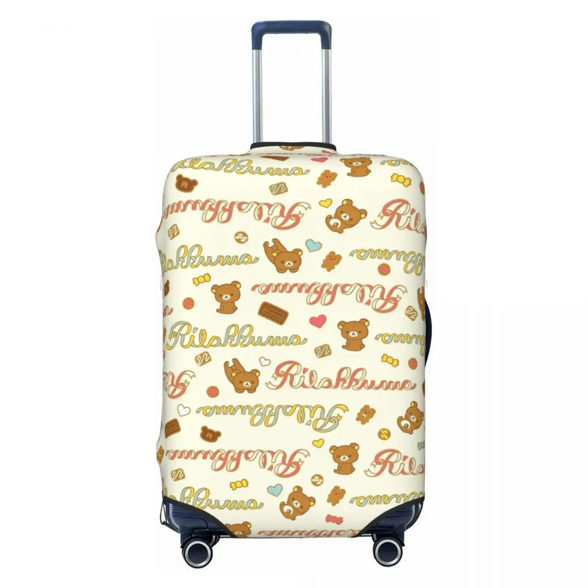 

Kawaii Rilakkuma Bear Cartoon Suitcase Cover Holiday Practical Luggage Supplies Travel Protection