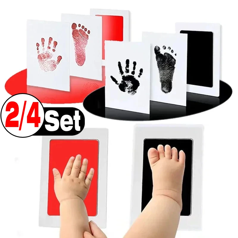 Environmental-friendly Baby Care Non-Toxic Baby Handprint Footprint Imprint Kit Baby Souvenirs Casting Newborn Footprint Inkpad