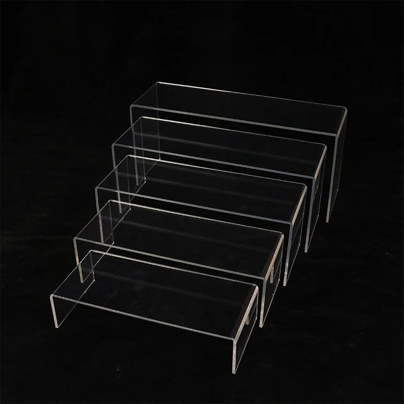 U-shaped Clear Acrylic Display Riser Stand Jewelry Display Shelf Cupcake Stand Showcase Fixtures for Candy Dessert Figures