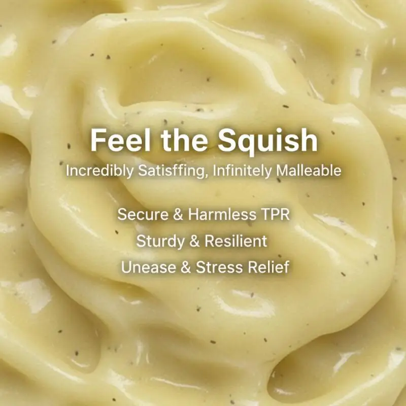 Textured Realistic Mashed Potato Stress Ball with Crinkle Sound for Mental Well-being