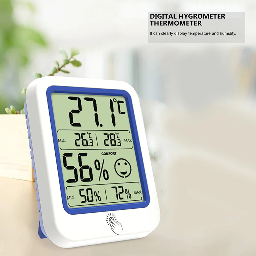 

Digital Hygrometer Thermometer Temperature Humidity Meter Mini Hygroscope Home Office Plastic Material Low Power Consumption