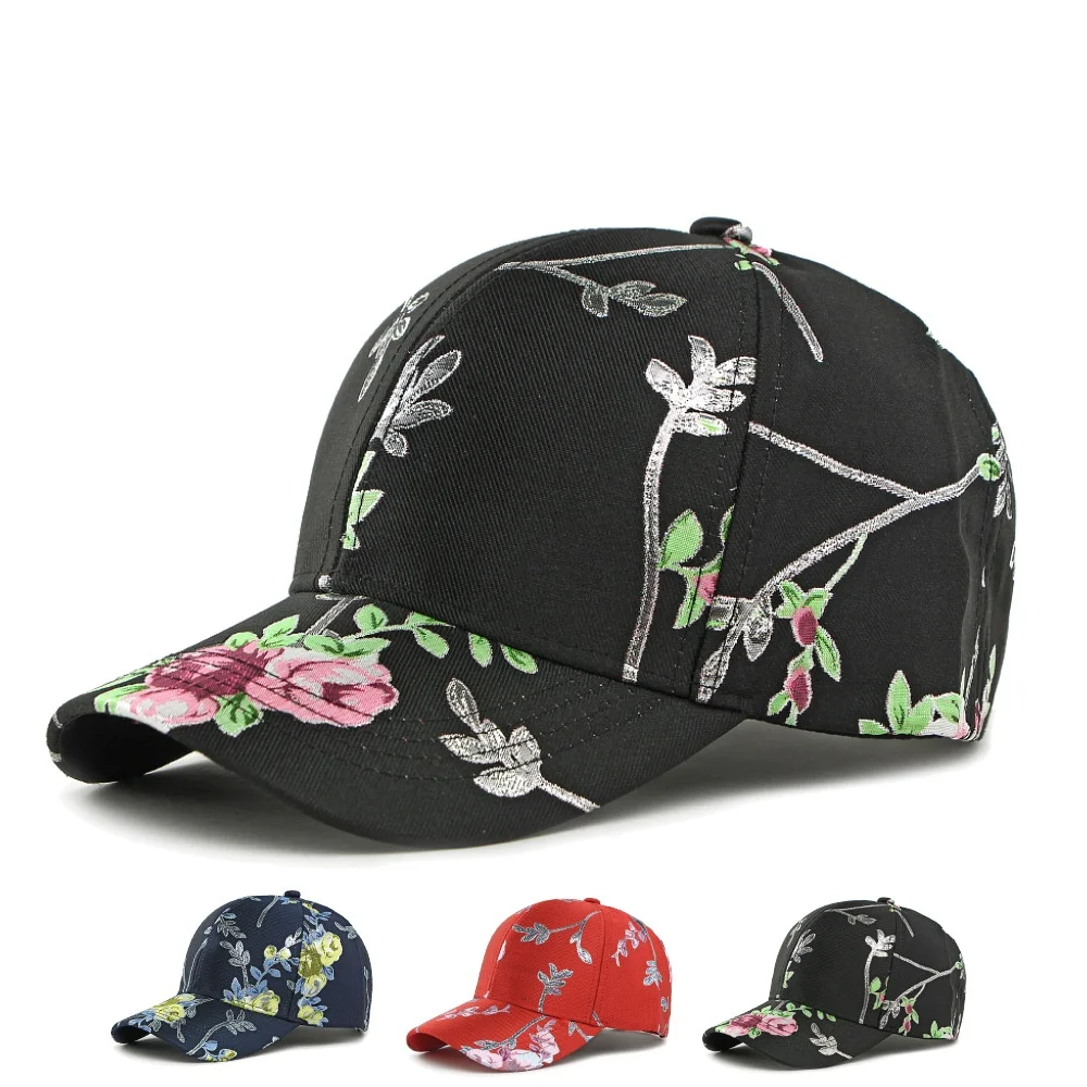 Nueva gorra de béisbol bordada con flores para mujer, sombrero de lengua de pato de estilo étnico chino, sombrero informal versátil para otoño e invierno