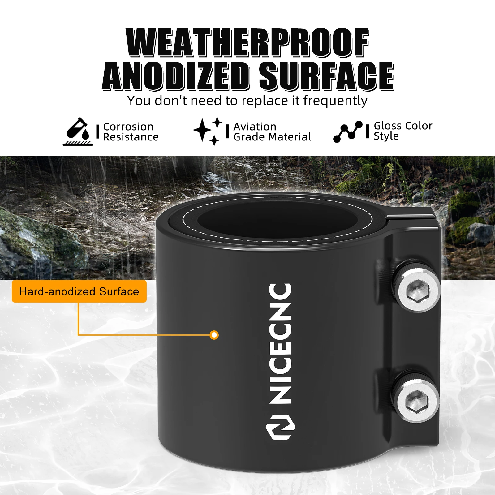 For Yamaha Blaster 200 Exhaust Clamp ATV Blaster 200 Banshee 350 Stainless Steel Improving Exhaust Seal