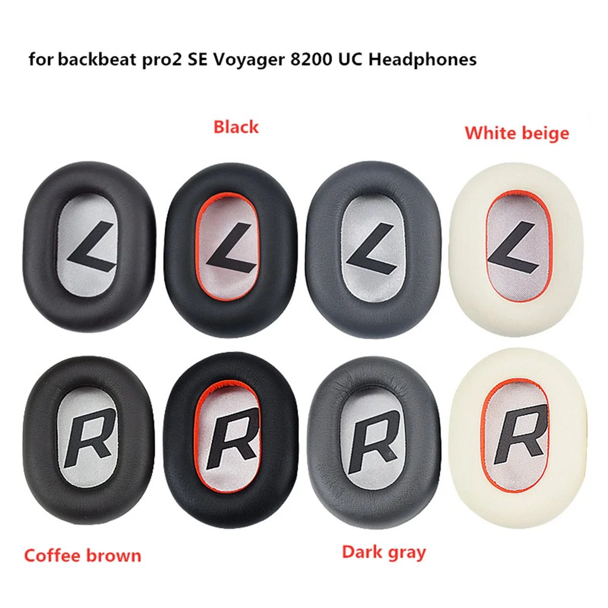A01E-Soft Foam Ear Pads Cushions With Buckle For Plantronics Backbeat Pro 2 SE Voyager 8200 UC Headphones