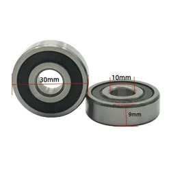 1pcs, 2pcs, 6200RS, hole spacing 30mm X 10mm X 9mm bearing steel, low-speed bearing