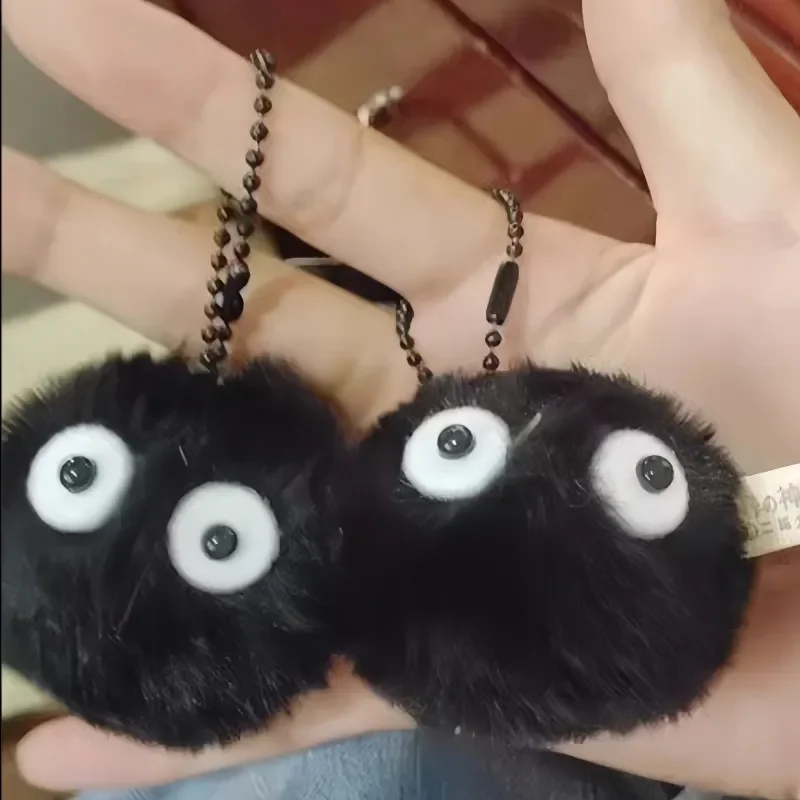 New Arrival 5cm Briquette Doll Pendant Keychain Bag Accessories Cute Plush Black Coal Ball Cartoon Toys Pendant Gifts