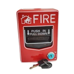 2 wires Conventional Fire Alarm Manual Call Point Push in Pull Down Station Fire Alarm Button works with any conventional panel