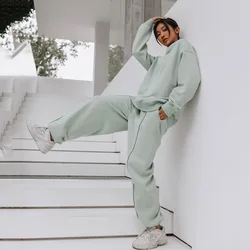 Women's 2 Piece Outfits Pants Sets Sweatsuits Tracksuit Oversized Hoodie Sweatshirt Matching Sweatpants Lounge Set