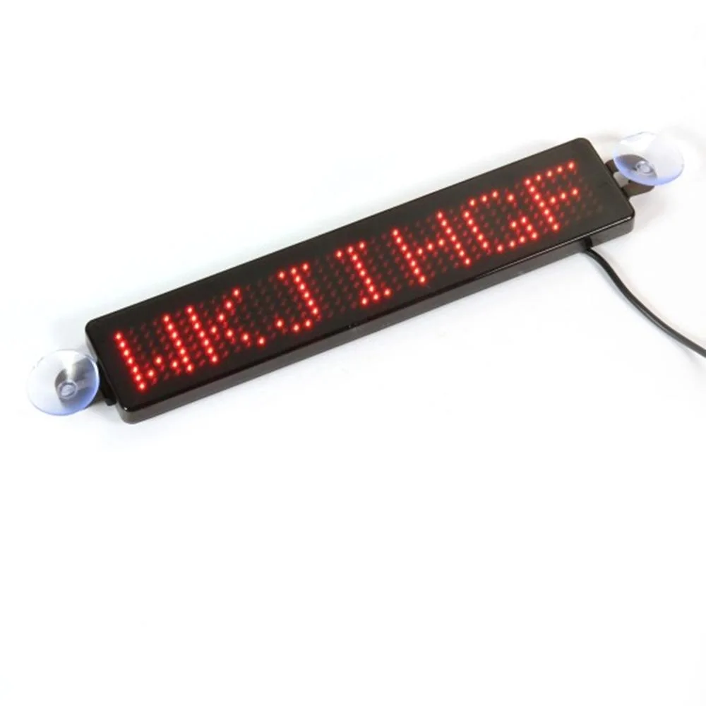 12V Car LED Advertising Easy to Install Programmable Sign Moving Scrolling Message Board Screen HD Text Digits Pattern Display