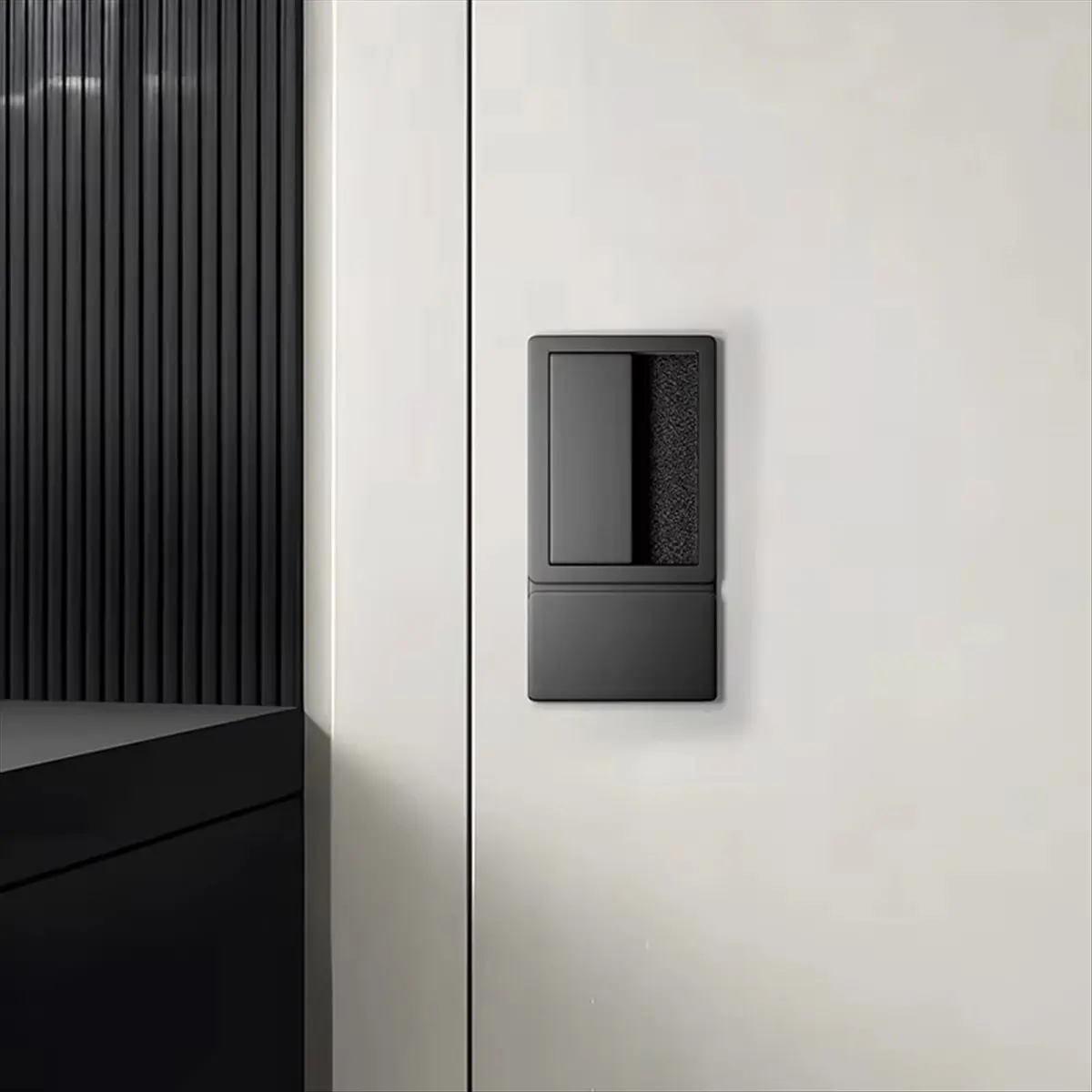 AFOURT-Minimalistischer Flachschloss-Türgriff für Innenräume, Schlafzimmer, Schwarz – Detail 7