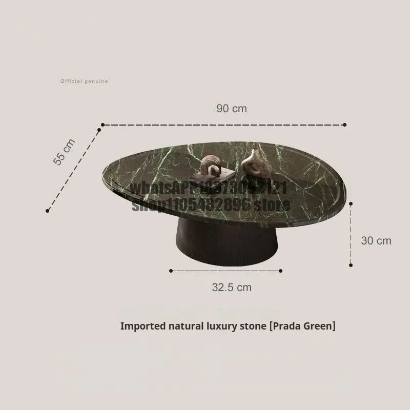 Luxury Natural Stone Coffee Table, Italian Freeform Design, Heat & Scratch Resistant, Master Designer Art Piece