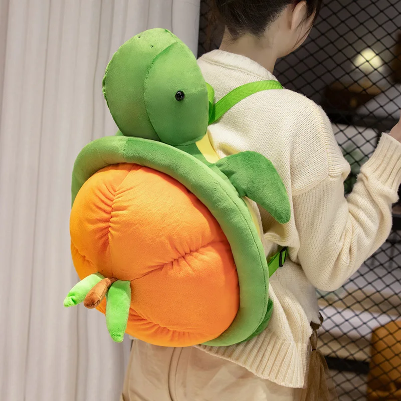 New Arrival Kawaii Creative Tortoise Backpack Plush Doll Trutle With Capybara Toy Soft Decor For Boys And Girls Birthday Gift