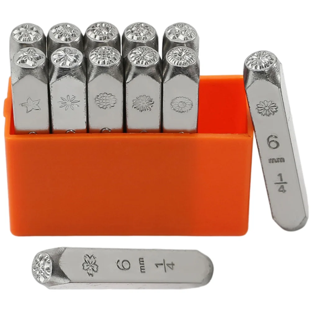 

12 Pcs Multipurpose Flower-shaped Stamp Jewelry Kit Plastic Craft Supplies