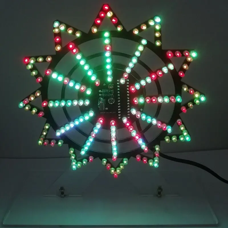Automatisch roterende kleurrijke LED-lichtkubus DIY Kit 51, enkele chip microcomputer reuzenrad spectrumonderdelen