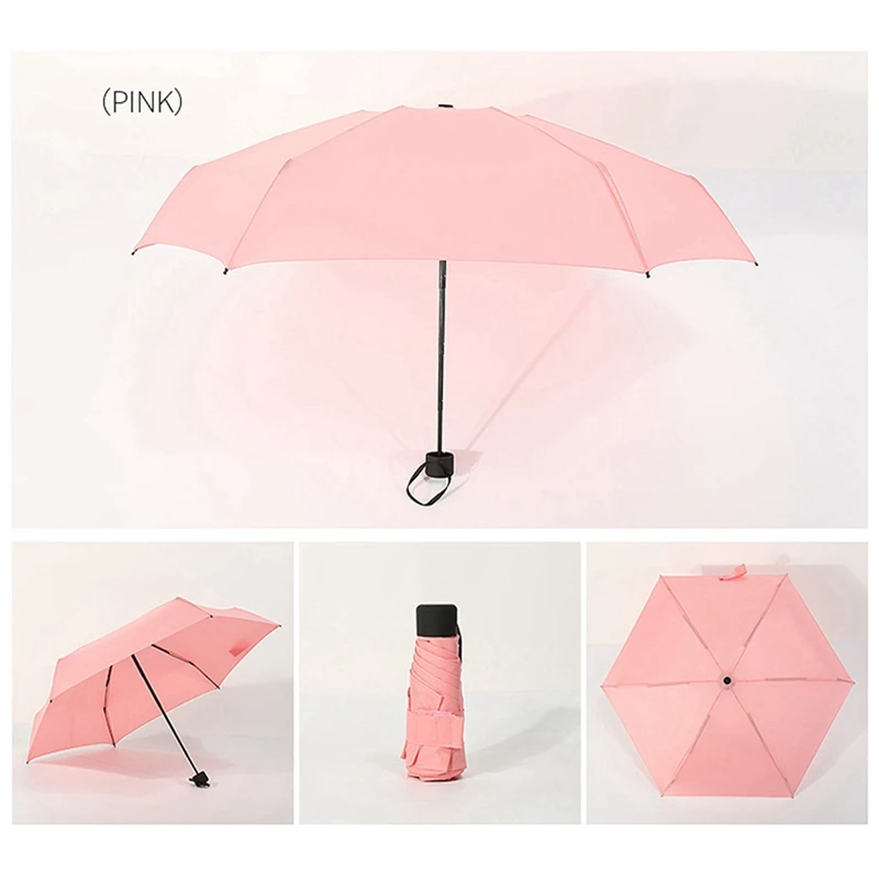 Foldable Umbrella Mini Umbrella Traveling Rain Gear Rainy Day Pocket Umbrella Mini Folding Sun Umbrellas Travel Umbr