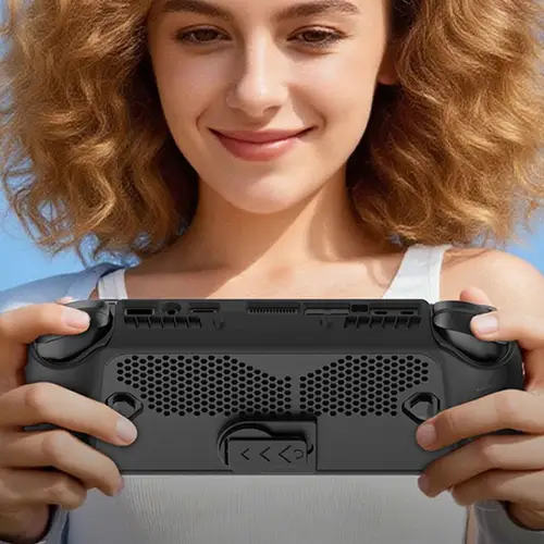 Imagen 2 del producto Para ROG Ally/X todo incluido Anti caída cubierta protectora de mano TPU con soporte trasero cubierta protectora de carcasa dura antideslizante