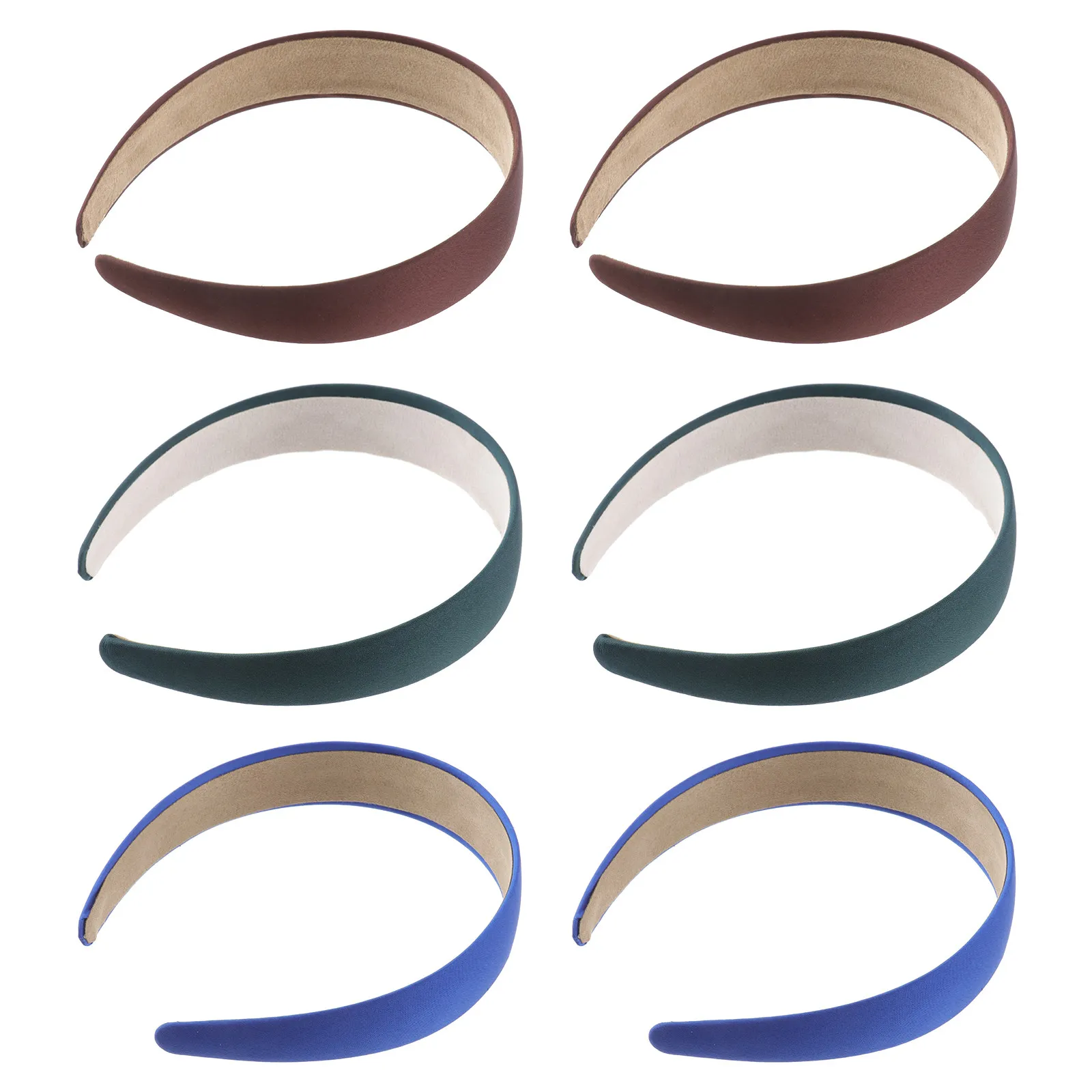 

6 шт. мягких гладких тканевых повязок на голову для женщин, универсальный размер, стильные обручи для волос для повседневной носки и праздничных нарядов