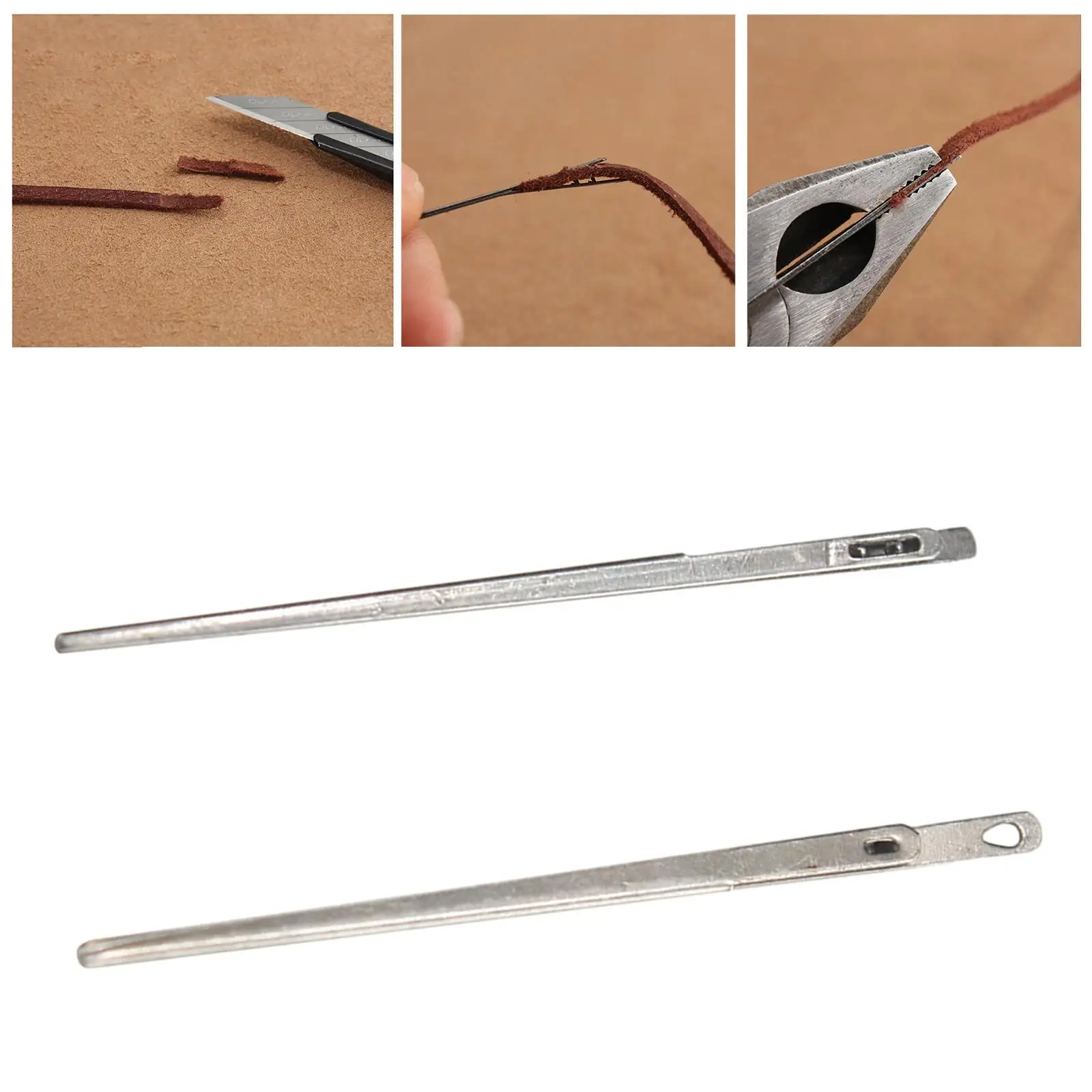 Leather Lacing Pin Metal Handmade DIY Leather Tool Heavy Duty Hand Sewing Long Leathercraft Tool for Repair Baseball Gloves