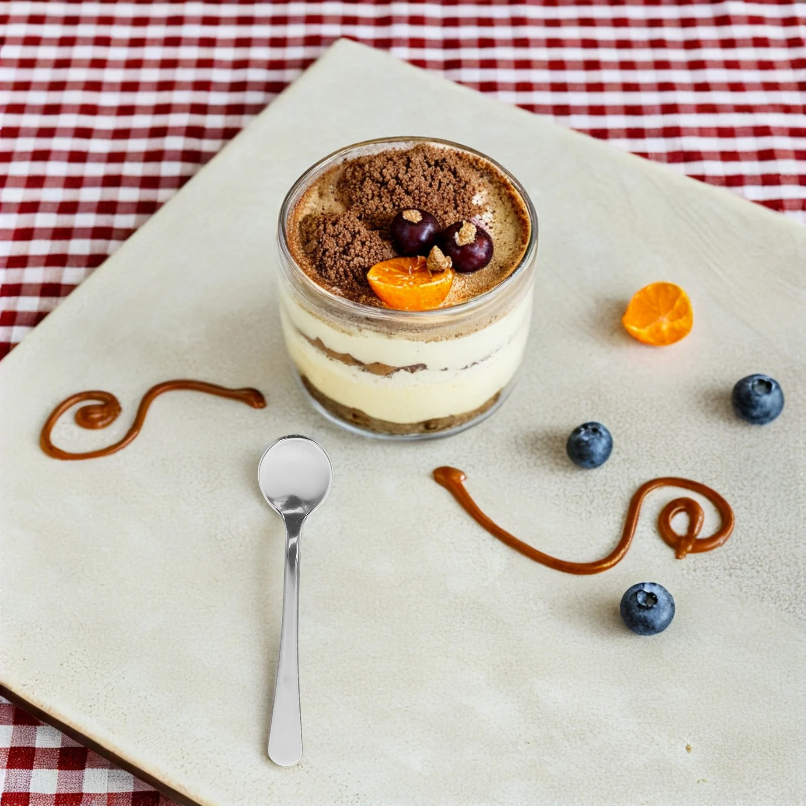 

Stainless Steel Small Dessert Spoon Fruit Scoop Condiment Spoons Kitchen Espresso Cute Sugar